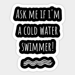 Cold water swimming. Sticker